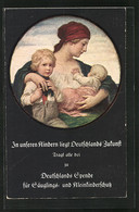 Künstler-AK Ludwig Von Zumbusch: Deutschlands Spende Für Säuglings- Und Kinderschutz Bayern, Mutter Mit Sohn Und Ba - Zumbusch, Ludwig V.