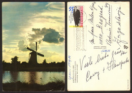 Netherlands Wind Mill Night Nice Stamp   # 21999 - Kinderdijk