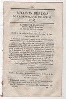 1848 BULLETIN DES LOIS N°92 - CHEMIN DE FER BORDEAUX LA TESTE / VIERZON BEC D'ALLIER / MONTEREAU MELUN - ALGERIE - Décrets & Lois