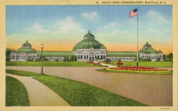 10 South Park Conservatory, Buffalo, NY C1950 (C.T Colortone) - Buffalo