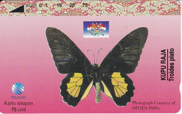 TARJETA DE INDONESIA DE UNA MARIPOSA (BUTTERFLY) - Butterflies