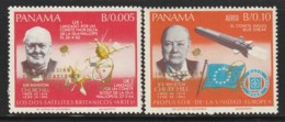 PANAMA - N°4059/60 ** (1968) W.Churchill / Surcharge OR Inauguration Station - América Del Norte