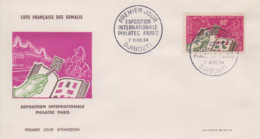 Enveloppe  FDC  1er  Jour   COTE  FRANCAISE  DES  SOMALIS   Exposition  Internationale   PHILATEC   1964 - Other & Unclassified