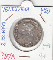 CR0499 MONEDA VENEZUELA PLATA 2 BOLIVARES 1960 9 - Venezuela