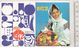 Romanian Small Calendar - 1972 - CPVILF - Small : 1971-80