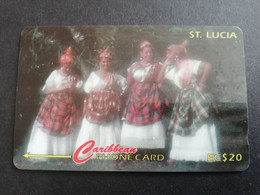 ST LUCIA    $ 20   CABLE & WIRELESS  STL-121A   121CSLA      Fine Used Card ** 5712** - Sainte Lucie