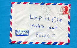 MARCOPHILIE-MAYOTTE- -lettre >Françe Cad-MAMOUDZOU-1987-Marianne 2.20frs - Storia Postale