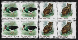 MOLDAVIA /MOLDOVA /MOLDAWIEN  -EUROPA 2021 -ENDANGERED NATIONAL WILDLIFE"- DOS BLOQUES De 4 - N - 2021