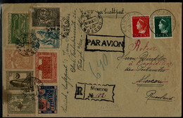 RUSSIA 1946 REGISTERED COVER WITH AZERBAIJAN STAMP SENT IN 5/3/46 FROM MOSCOW TO NETHERLANDS WITH TO PAY VF!! - Lettres & Documents