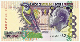 SAINT THOMAS & PRINCE - 5000 DOBRAS - 22.10.1996 - P. 65.a - Unc. - Prefix AA - Rei Amador - 5.000 - San Tomé E Principe