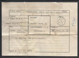 Hungary, Telegram, 1971. - Télégraphes