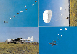 Aviation Transport Parachutisme Parachutistes Parachutiste - Sortie D'avion Saut Largage - NORD 2501 Avion - Pau - Parachutisme
