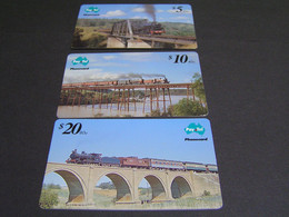 Australia 1997 Pay Tel STEAM TRAINS BRIDGES SET FOLDER MIND TIRAZ 1500 - Australië