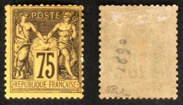 N° 99 75c Violet/orange SAGE Neuf N* TB Cote 400€ Signé Calves - 1876-1898 Sage (Type II)