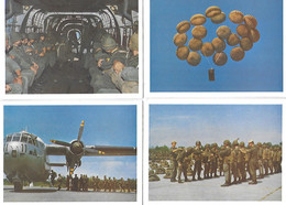 Transport Aviation Parachutisme Parachutistes Parachutistes - Ecole Troupes Aéroportées - 6 Encarts Neufs - Parachutting