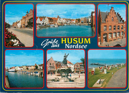 CPSM Husum-Nordsee-Multivues-Beau Timbre  L711 - Husum