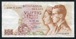 België 50 Frank 14-5- 1966 -NO:  1506 U 2486 - 50 Francs