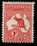 Australia SG 2  1913 First Watermark Kangaroo,One Penny Red,Mint Hinged, - Ongebruikt