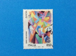 1993 ITALIA FRANCOBOLLO USATO ITALY STAMP USED EUROPA GINO SEVERINI 850 LIRE - 1991-00: Afgestempeld
