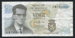 België Belgique Belgium 15 06 1964 -  20 Francs Atomium Baudouin.  3 R 7454850 - 20 Francs