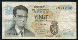 België Belgique Belgium 15 06 1964 -  20 Francs Atomium Baudouin.  2 U 8748997 - 20 Francs