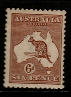Australia SG 73 1915-20  3rd Wtmk Kangaroo,6d Chestnut,Mint Hinged - Neufs