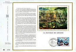 ✅ " 400 ANS DE LA BATAILLE DE LEPANTE " Sur Feuillet CEF 1er Jour De MONACO De 1972 N° YT 870. FDC - Militares