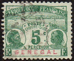 Sénégal Obl. N° Taxe  4 - Médaillon Le 5c Vert Sur Verdatre - Timbres-taxe