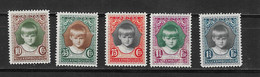 LUSEMBURGO Nº  214 AL 218 - 1921-27 Charlotte Front Side