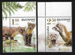 BULGARIA /BULGARIE /BULGARIEN  -EUROPA 2021 -ENDANGERED NATIONAL WILDLIFE"- SERIE De 2 V.- CH - IZQ - 2021