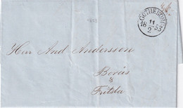 SUEDE 1853 LETTRE DE GOTHEBORG - Prefilatelia