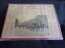 Almanach Des Postes .Calendrier 1917.Département De La Seine.Transfert Des Cendres De Rouget De L ' Isle.Texte émouvant - Groot Formaat: 1901-20