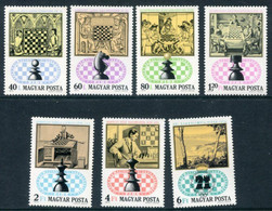 HUNGARY 1974 Chess MNH / **.  Michel 2957-63 - Unused Stamps