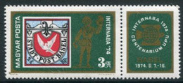 HUNGARY 1974 INTERNABA Stamp Exhibition MNH / **.  Michel 2956 - Unused Stamps