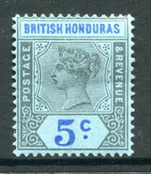 British Honduras 1891-1901 QV - 5c Grey-blue & Ultramarine On Blue HM (SG 55) - Britisch-Honduras (...-1970)