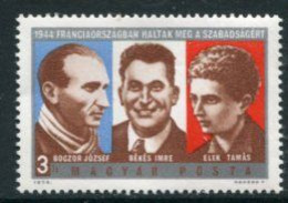 HUNGARY 1974 French Resistance Heroes MNH / **.  Michel 2928 - Nuevos