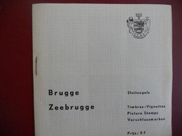 BRUGGE ZEEBRUGGE 24 Sluitzegels Timbres Vignettes Picture Stamps Vershlussmarken Kerk Halletoren Molen Markt Burg Kant - Antiquariat