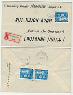 Hongrie // Lettre Recommandée Pour Lausanne (Suisse) - Brieven En Documenten