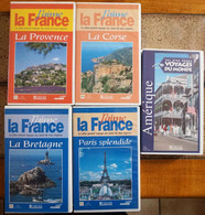 Lot De 5 Cassettes Vidéos VHS - J'aime La France + Voyage Du Monde - Documentary