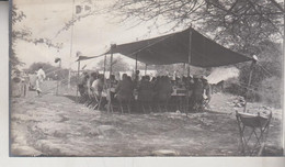 SOMALIA ITALIANA COLONIE BENADIR FOTOGRAFIA ORIGINALE 1913/1915 MENSA UFFICIALI DI BAIDOA CM 14 X 8 - Krieg, Militär