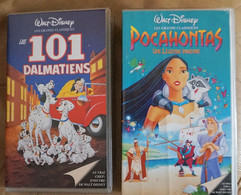 Lot De 2 Cassettes Vidéos VHS - Pocahontas + Les 101 Dalmatiens - Cartoons