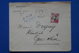 V1 INDO CHINA BELLE LETTRE 1926 RES. SONG CAU ANNAM  POUR QUI NOHN + AFFRANCH. INTERESSANT - Lettres & Documents