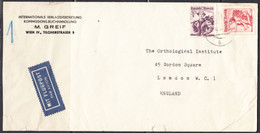 Austria Cover To England, Air Mail, Postmark Feb 8, 1954 - Briefe U. Dokumente