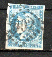 France émission De Bordeaux  N° 46 B Oblitéré Used  Cote 25 € - 1870 Uitgave Van Bordeaux