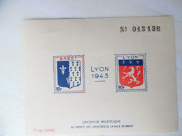 Bloc Exposition LYON 1943 - Blocks & Sheetlets & Booklets