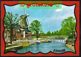 DOKKUM Kleindiep Met Bontebrug En Molen Zeldenrust Op Baantjebolwerk Ca 1978 - Dokkum