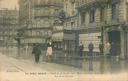 PARIS VIII° ARRONDISSEMENT - RUE De La PEPINIERE - CRUE DE LA SEINE Le 28 Janvier 1910 - Tres Bon Etat - Arrondissement: 08