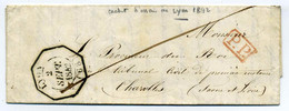 Cachet D'essai Hexagonal LYON  En Port Payé / Dept 68 Rhone / 1842 - 1801-1848: Precursors XIX