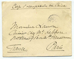 CORPS D'OCCUPATION DE CHINE + Cachet Postal De TIEN TSIN CHINE / 1903 / Piur La France PARIS - Sellos Militares Desde 1900 (fuera De La Guerra)