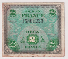 Billet 2 Francs Drapeau 1944 Sans Série - 1944 Flagge/Frankreich